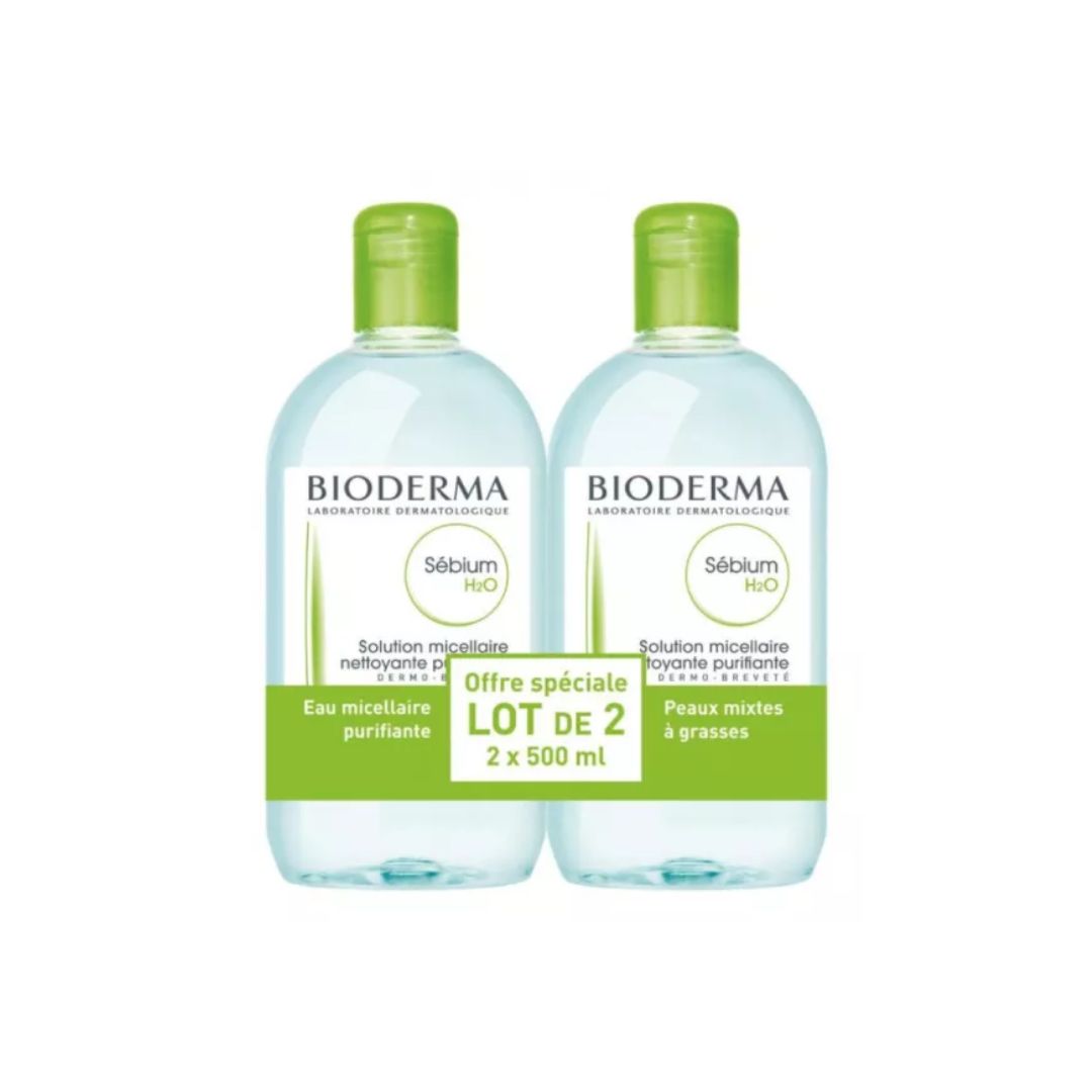 image Bioderma Sébium H2O Solution Micellaire Lot de 2 x 500 ml